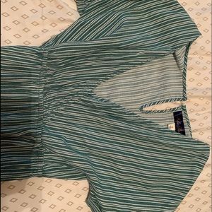 Francesca’s green striped jumper